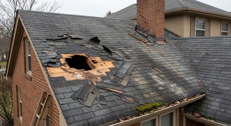 Storm Damage Roof Repair in Highland, MI