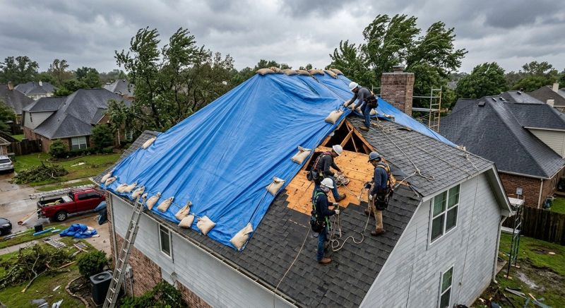 Storm Damage Roof Tarping in Lake Orion, MI